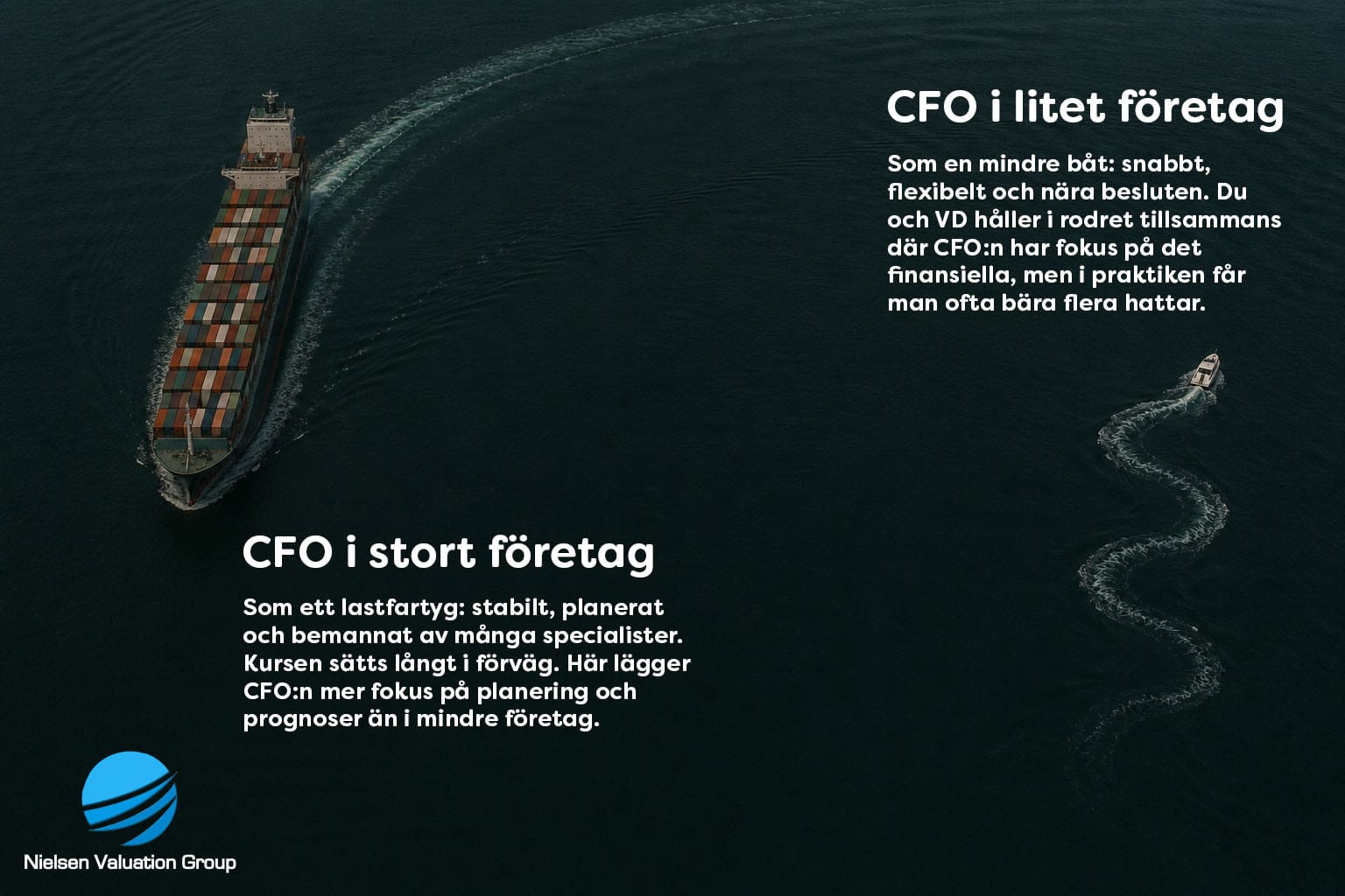 Skillnad mellan CFO i litet och stort företag.