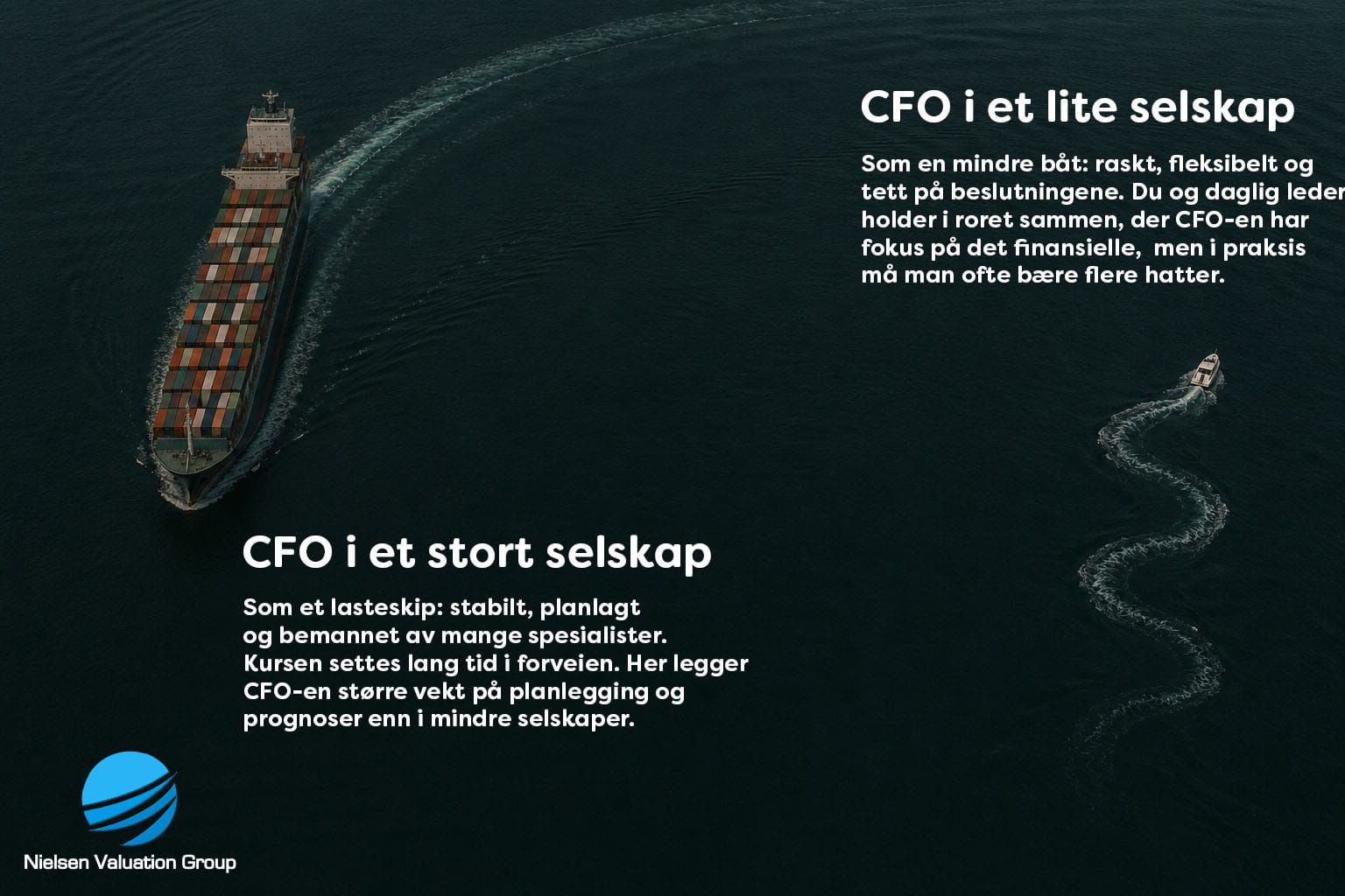 Forskjellen mellom CFO i små og store selskaper.